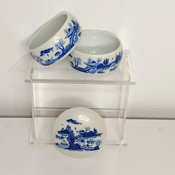 Source Unknown Other - Blue & White Porcelain Dynasty Powder Or Jewelry Box